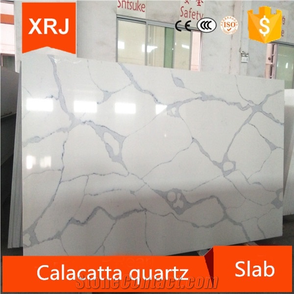 30mm Calacatta Quartz Stone Raw Material Quartz/Quartz Slab