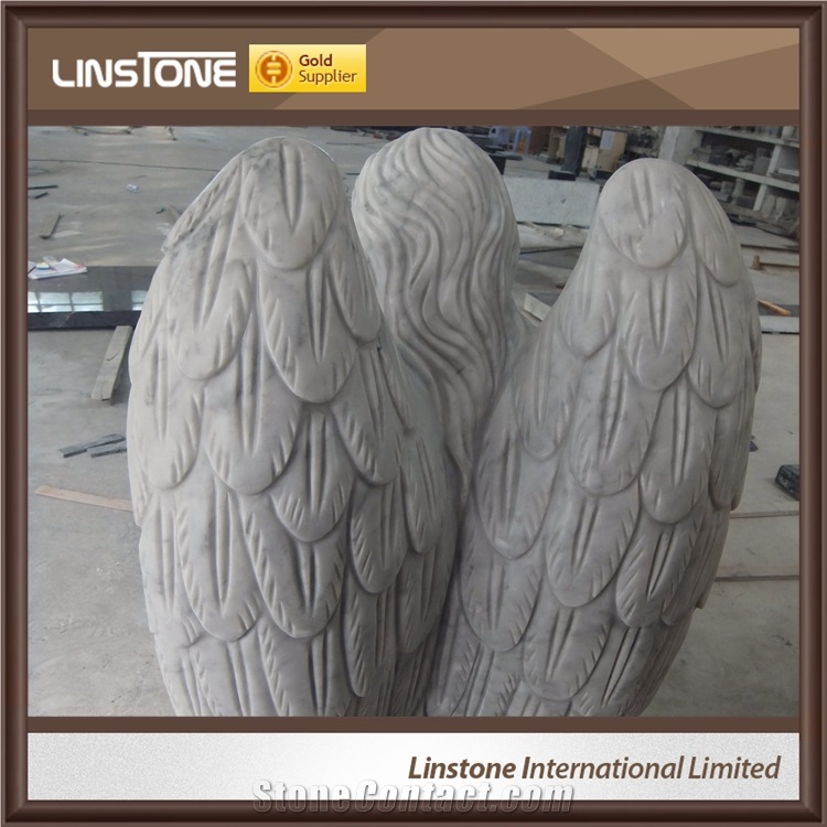 3d Carved Figure Angel with Big Wings Little Angel Sculpture for Sale