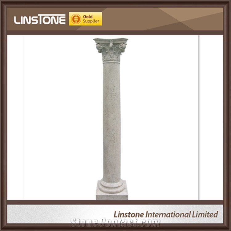 Wholesale Customize Outdoor Roman Stone Marble Columns Lanterns for Door Park