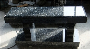 Blue Pearl Granite Tombstone & Monument Cemetery Bench/Labrador Blue Pearl Medio Granite Bench American Monument/Labrador Azzurro Granite Monumental Bench/Labrador Chiaro Granite Memorial Bench