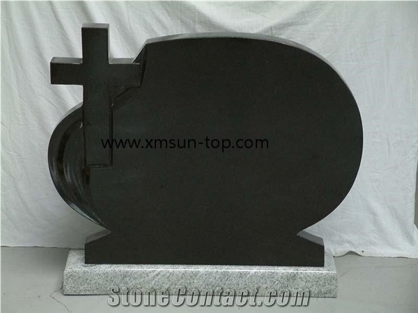 China Black Granite Tombstone, Nero Granite Monument & Tombstone, China Absolute Black Granite Headstone, Cross Tombstone Design, Hebei Absolute Black Granite Gravestone