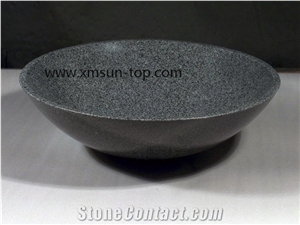 China Impala Black Granite Basin, G654 Grey Granite Sinks, Padang Black, Nero Impala China, Sesame Black Bathroom Top Sink, Vessel Sinks, Granite Washbasin, Flake Grey Granite Basins
