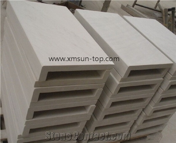 China White Sandstone Steps, Sandstone Stair Panel, Step Tiles, White Sandstone Stair Risers,Stair Treads, Outdoor Building Stone