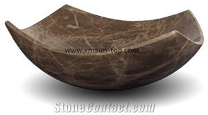 Dark Brown Marble Basins, China Emperador Dark Marble Sinks, Natural Stone Basin, Kitchen & Bathroom Sinks, Wash Bowls, Vessel Sinks, China Marron Emperador Marble