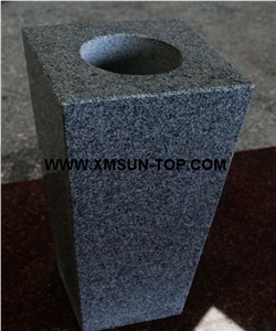 G633 Granite Vases/Light Grey Monumental Vases/Jinjiang Neicuo White Granite Tombstone Vases