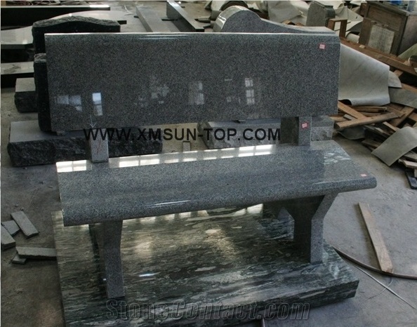 G633 Tombstone & Monument Cemetery Bench/Bally White Granite Monumental Bench/Barry Grey Granite Memorial Bench/Bianco Pepperino Granite Funeral Cremation Bench/Silvery Grey Granite Tombstone Benches
