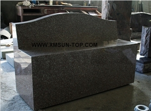 G663 Granite American Monumental Bench/Cherry Red Granite Memorial Bench/Luoyuan Cherry Flower Red Granite Tombstone & Monument Cemetery Bench/Pearl Red Granite Funeral Cremation Benches