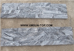 Grey Granite Stacked Stone Veneer/Cultured Stone for Wall Cladding/Grey Granite Culture Stone with Veins/Natural Stone Panel for Wall Covering/Stone Wall Decor