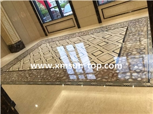 Light Grey Agate Semiprecious Stone Floor Covering, Semi-Precious Stone Floor Tiles, Grey White Semi Precious Stone, Interior Decoration, Grey Gemstone Slab&Tile