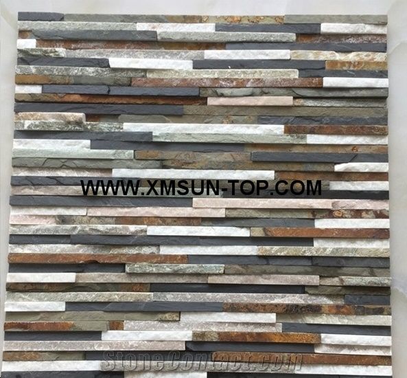 Multicolor Quartztite Waterfall Cultured Stone Mixed Color Thin Stone Veneer Natural Stone For Wall Cladding Stacked Stone Veneer Stone Panel For Wall Covering Wave Shape Culture Stone Wall Decor From China Stonecontact Com