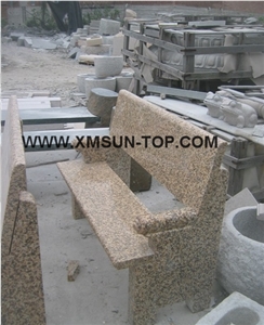 Tiger Skin Yellow Granite Garden Bench/G691 Granite Exterior Furniture /Tiger Rust Granite Outdoor Chairs/Dawa Tiger Granite Street Furniture/Landscaping Stone/Harvest Gold Granite Chairs/