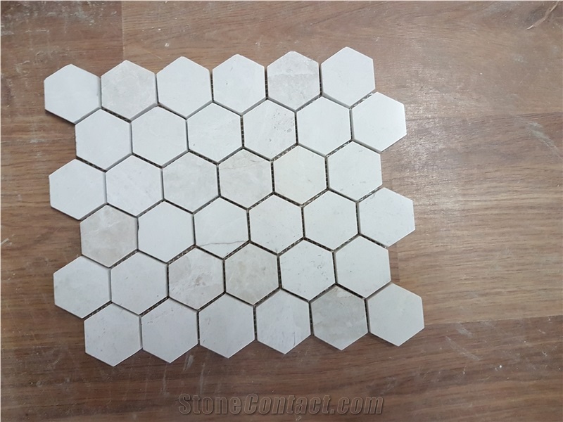 Myra Beige Hexagon Mosaic