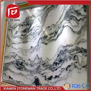 China Mountains-And-Waters Landscape Marble Tiles for Backing Ground