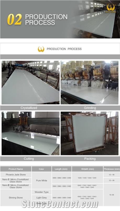 Best White Countertops Material Nano Crystallized Stone Slabs for Sale