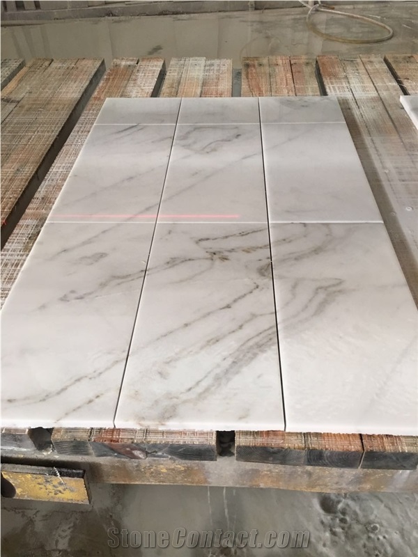 China Alaska Pure White Marble Polished Natural Stone Tiles & Big Slabs, Overlord Flower Marble Manufacturer,Quarry Owner,Floor&Wall Cover