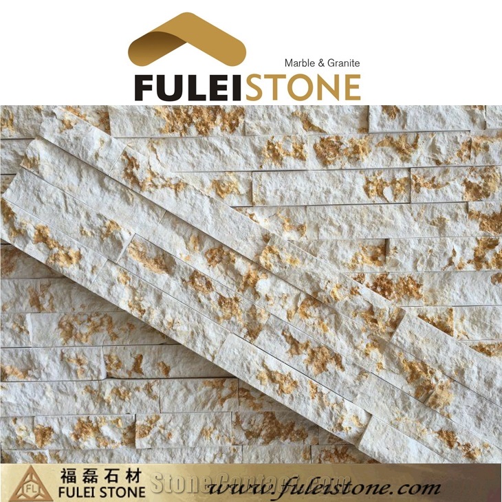 Natural Split Finish Sunny Yellow Marble Culture Stone