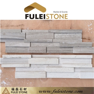 White Wood Marble Stacked Culture Stone Marble