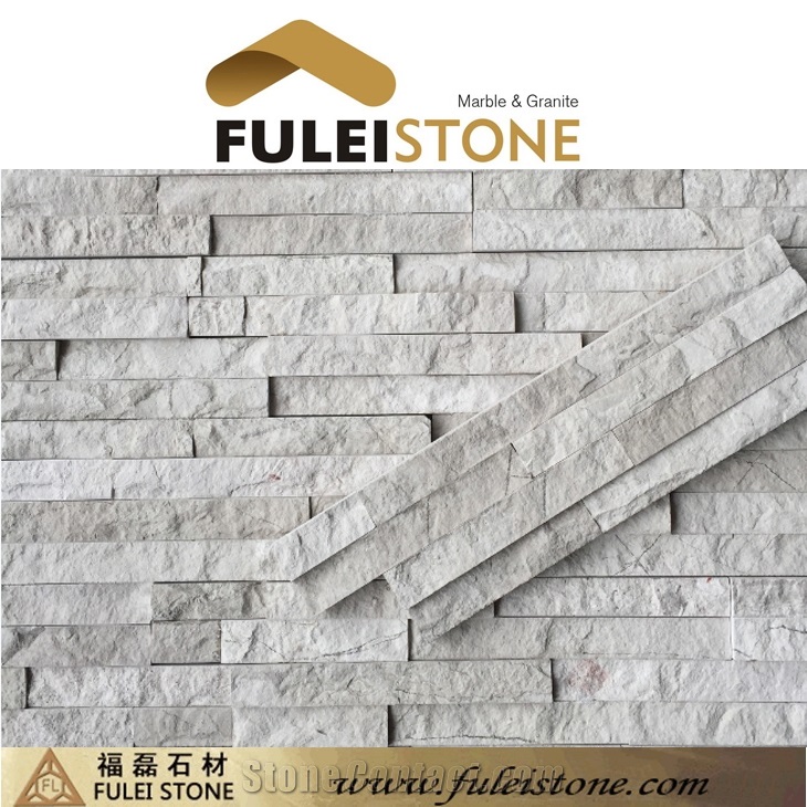 White Wood Marble Stacked Culture Stone Marble