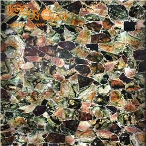 Aquatic Agate Precious Stone Slabs/Semiprecious Stone Tiles/Interior Decoration Stone/Luxury Building Stone Material/Table Decoration/Wall Decoration Tiles/Gemstone Tiles