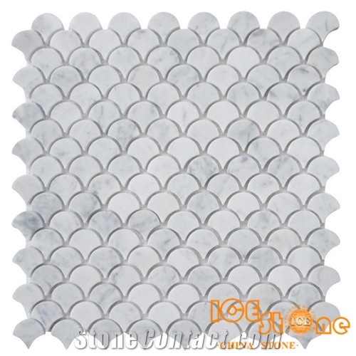 Bianco Carrara White A/Marble Mosaics Hexagon/Basketweave/Chevron/Fish Bone/Mini Versaille/Polished