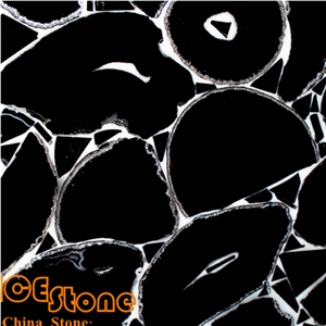 Black Agate/Chinese Black Semiprecious/Semi Precious Stone Wall/Precious Stone Slabs