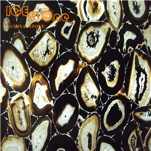 Black Agate Precious Slabs Tiles Stones/Gemstone/Interior Decoration Stone Material/Black Luxury Building Material/Semiprecious Stone/Wall Covering Tiles/Counter Top Stone Slabs