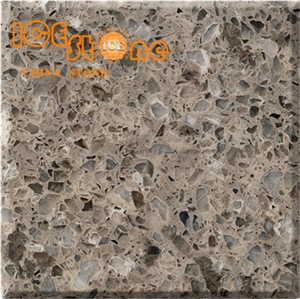 Brown Color/Marble Look Quartz Stone Solid Surfaces Polished Slabs Tiles Engineered Stone Artificial Stone Slabs for Hotel Kitchen,Bathroom Backsplash Walling Panel Customized Edge/Countertop