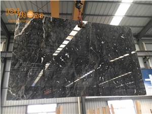 China Black Cheap Marble Slab/Cut to Size/Tiles/Imperial Grey Slab/Skirting Good for Project from Ice Stone