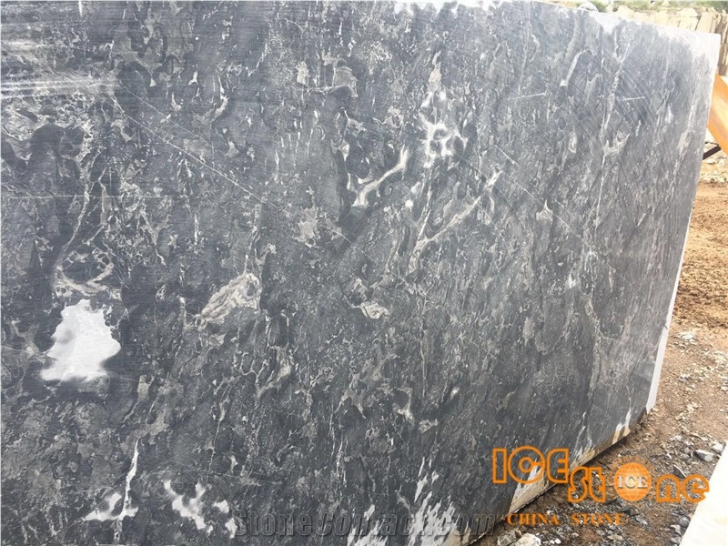 China Black Marble Cheap Block from Ice Stone