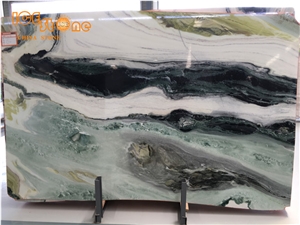 China Dreaming Green Marble Slab/ Tiles/Color Painting/Bookmatched Natural Stone/Polished Surface/Cover/Hotel/Flooring/Countertop with Good Price