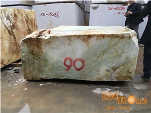 China Green Marble Block with Large Quantity from Ice Stone
