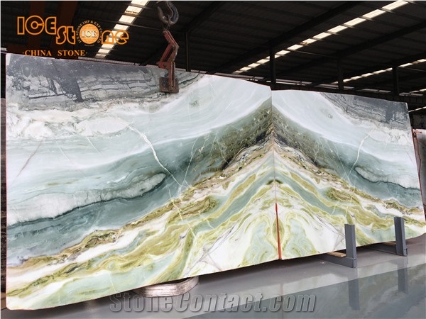 China Green Marble/Dreaming Green Marble from Ice Stone/Marble Tiles & Slabs/ Marble Floor Covering Tiles/ Marble Opus Pattern/Marble Wall Covering Tiles