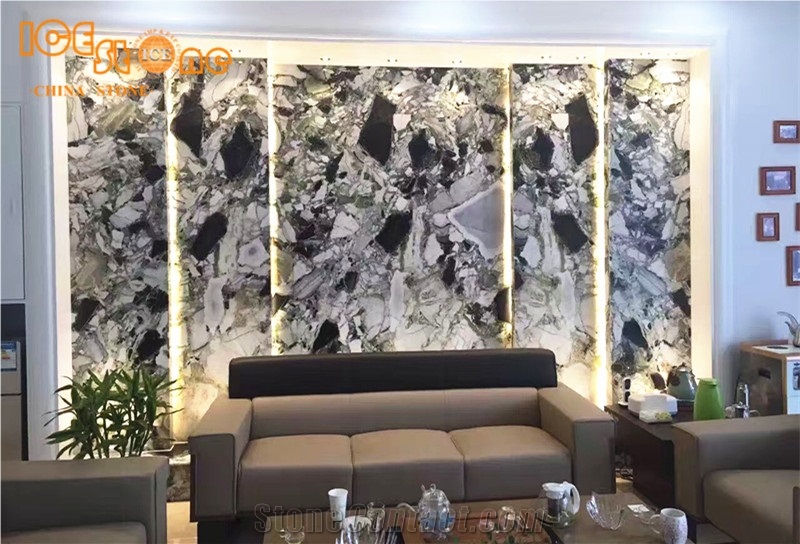 China Ice Green Marble Slabs Tiles/Marble Wall Covering Tiles/Tv Background Decoration/Flooring Tiles/Table Decoration Stone/Natural Green Building Marble/Ice Connect Marble