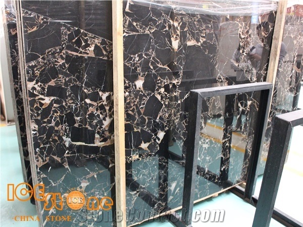 China Portoro Black and Beige Color China Marble Stone Slabs & Tiles Marble Custom Made Polished Interior Decoration