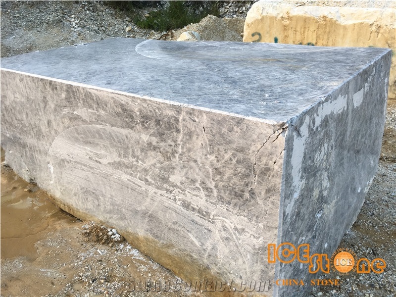 China Silver Fox Marble Block/ Grey Marble Block