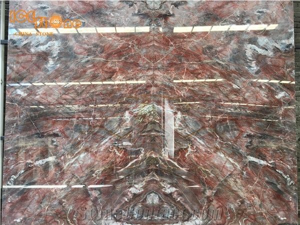 China Venice Red Bookmatched Marble/Ice Stone/Marble Opus Romano/Marble Versailles Pattern/Marble Opus Pattern/Marble Floor Covering Tiles/Marble Tiles & Slabs/