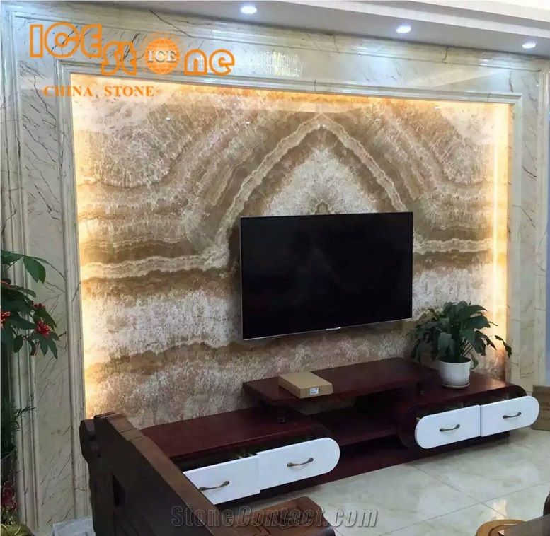 Chinese Amber Onyx Tiles/Onyx Wall Covering/Onyx Stone Slabs/Tv Background Decoration /Living Room Building Onyx
