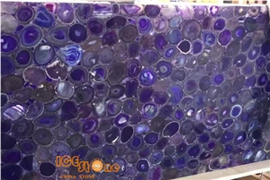 Chinese Semiprecious/Purple Semi Precious/Purple Agate Slabs and Tiles/Precious Stone Wall