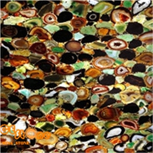 Colorful Agate Semi Precious Stone Slabs/Colorful Agate Semiprecious Tiles/Colorful Agate Gemstone Slabs