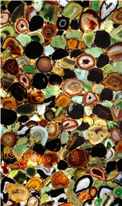 Colorful Agate Semiprecious Stone Slabs/Colorful Agate Semiprecious Stone Panels/Colorful Agate Semi Precious Luxury