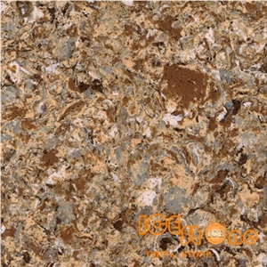 Colourful Golden Shinning Granite Look Quartz Stone Solid Surfaces Polished Slabs Tiles Engineered Stone Artificial Stone Slabs for Hotel Kitchen, Bathroom Backsplash Walling Panel Customized Edge