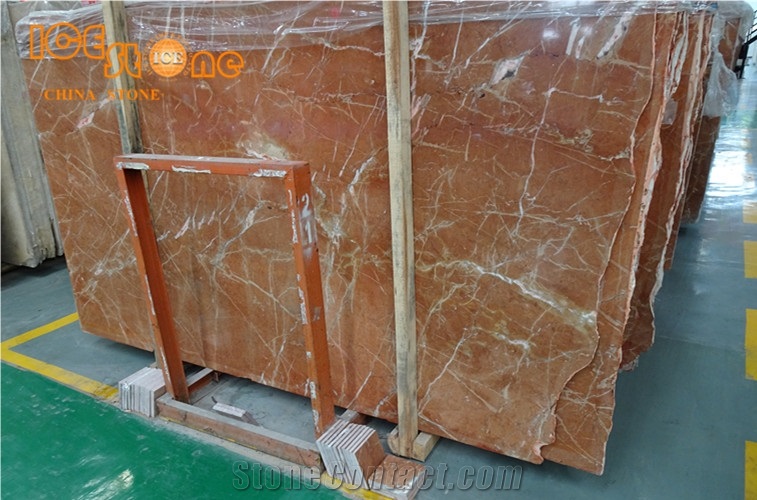 Coral Red Marble Wall Covering Tiles/Marble Tiles Slabs/Indoor Decoration Building Stone Material/Natural Marble Stone/Floor Covering Marble Tiles