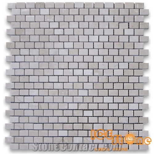 Crema Marfil Mini Brick/Chinese Mosaic/Beige Mosaic