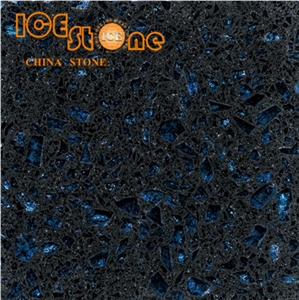 Crystal Shining Blue Quartz Stone Tiles/Quartz Stone Slabs/Blue Artificial Stone/Engineered Stone