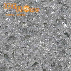 Crystal Shining Dark Grey Quartz Stone Tiles/Quarts Stone Slabs/Gery Engineered Stone/Artificial Building Stone