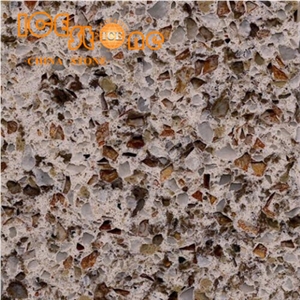 Crystal Shining Golden Quartz Stone Tiles Slabs/Artificial Building Stone/Engineered Stone Wall Covering