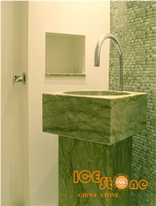 Dandong Green Marble Bathroom Countertops/Ming Green Custom Vanity Tops/Bathroom Vanity Tops/China Green Marble