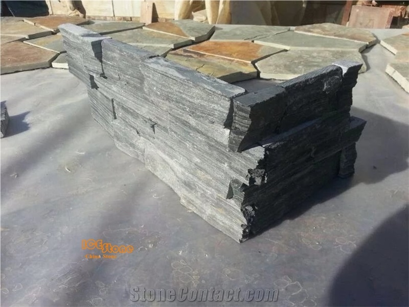 Dark Grey Corner /Black Slate Cement Stone /Wall Cladding/Loose Stone