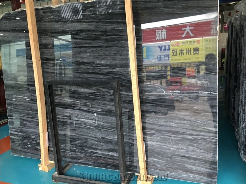 Dark Grey Marble for Wall Decorative Material Black Marble with White Veins Silver Dragon Marble Slabs