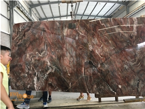 Decorative Polished Red Marble China Tiles Natural Red Marble